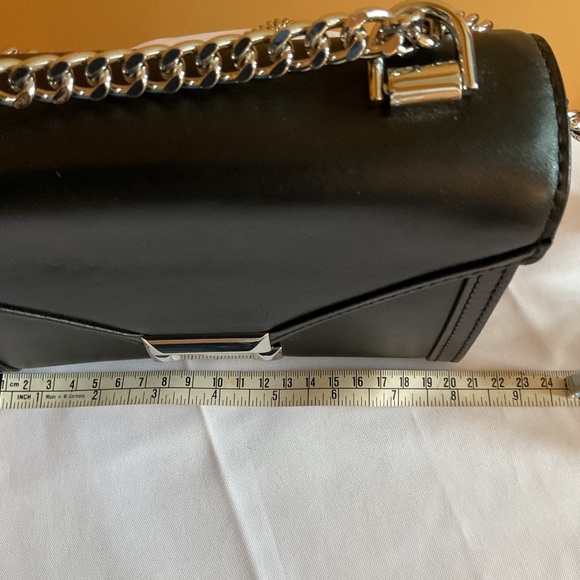 Michael Kors Black Leather Whitney Handbag with Silver Chain - Picture 12 of 12